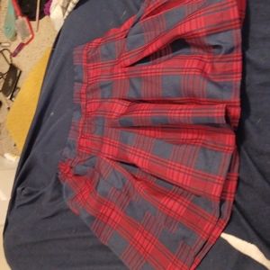 Red and Navy Blue skirt, small